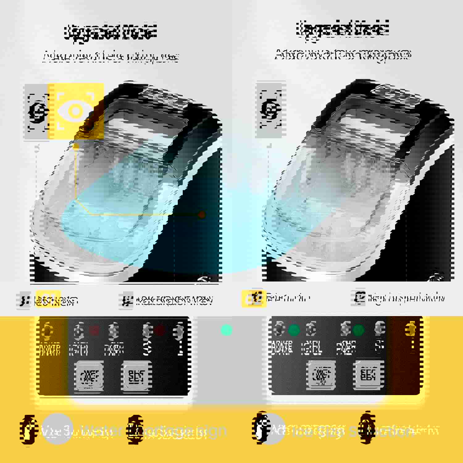 VIVOHOME Portable Electric Ice Cube Maker Machine with Self-Cleaning Function, 27Lbs/Day, Black