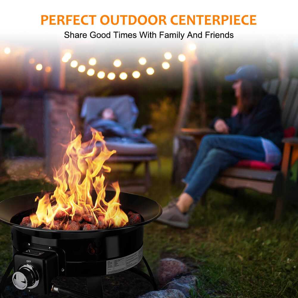 Camplux Propane Fire Pit Camping Fire Bowl for Outdoor Gatherings