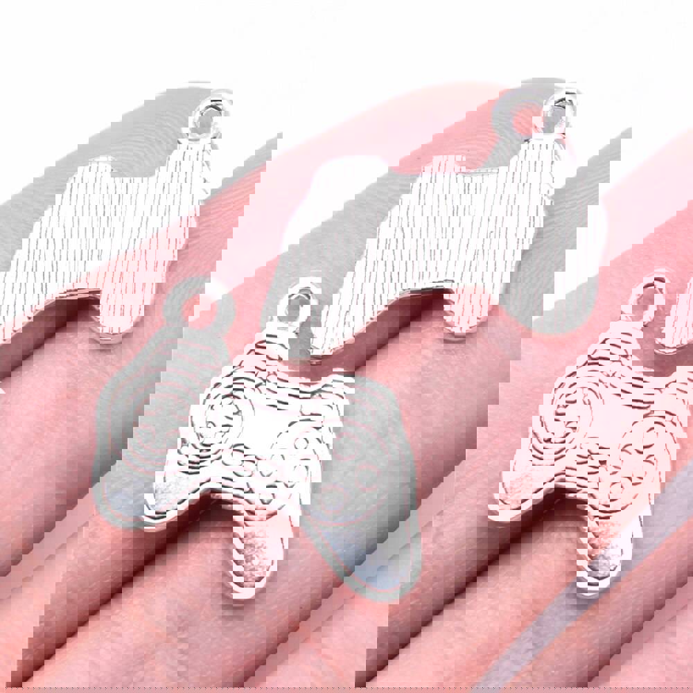 WYSIWYG 10pcs Game Controller Charms for DIY Jewelry Making - Antique Silver Alloy