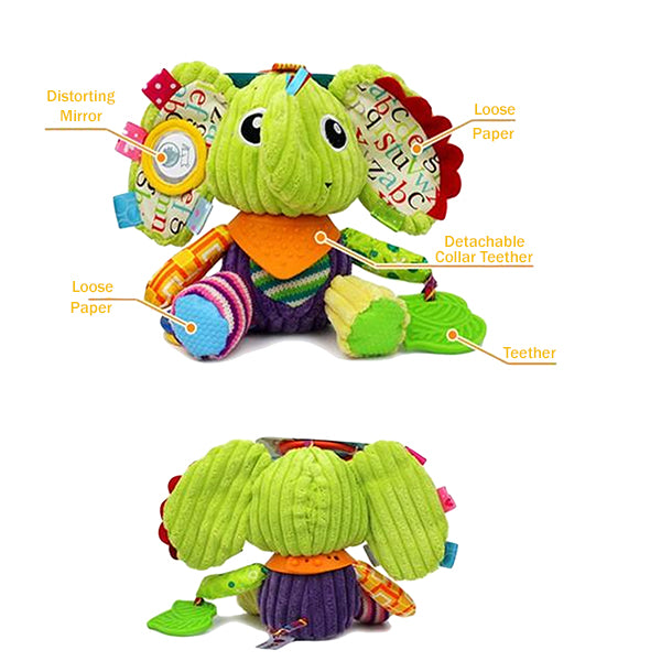 Sozzy Plush Baby Animal Multi Sensory Development Activity Toy for Infants 3-36 Months