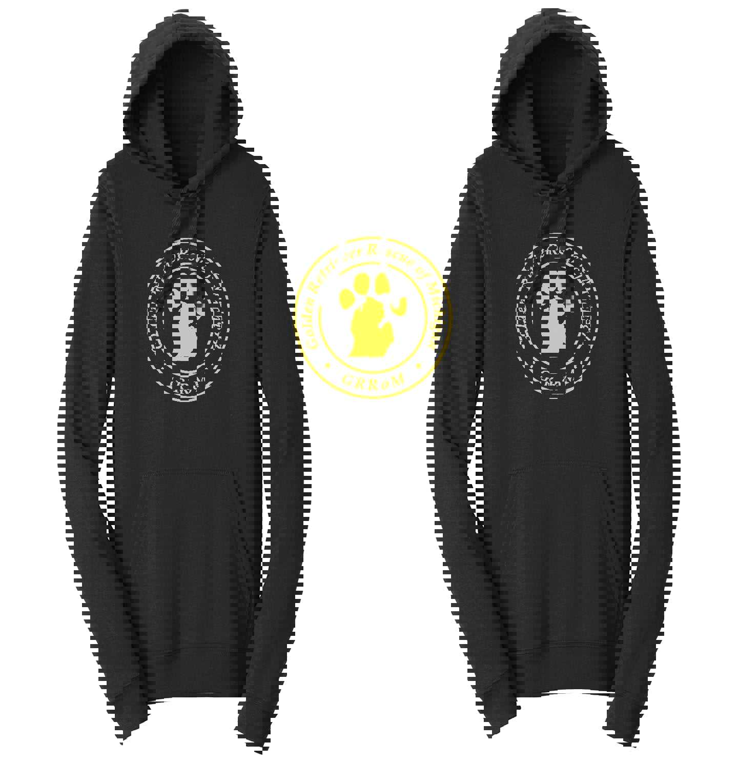 Golden Retriever Rescue of Michigan Full Front Logo - Unisex Hoodie Sweatshirt