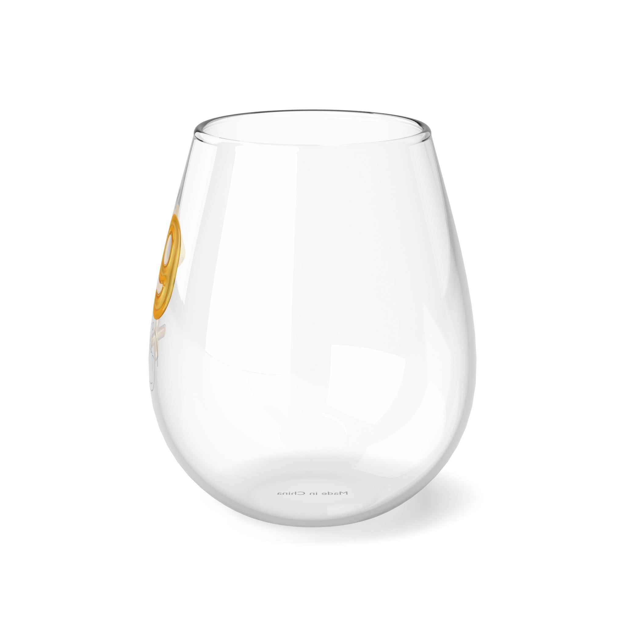 50th Birthday Stemless Wine Glass - Funny Gift with Middle Finger Design