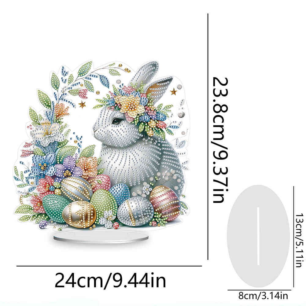 Special Shape Easter Rabbit Egg Flower Desktop Diamond Art Home Decor (LL147)