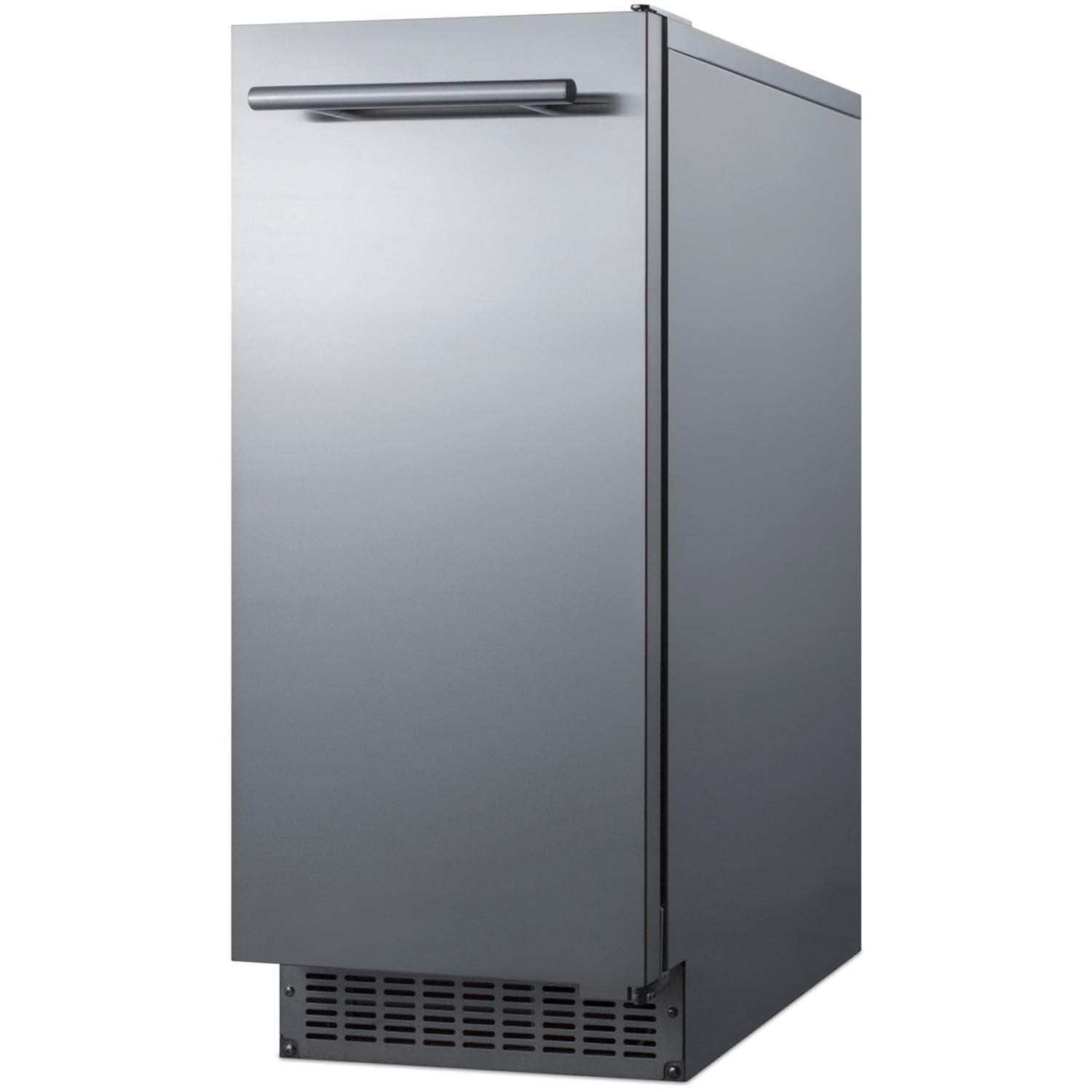 Summit Commercial 62 Lb. 15-Inch Outdoor Rated Clear Ice Maker With Drain Pump - Stainless Steel