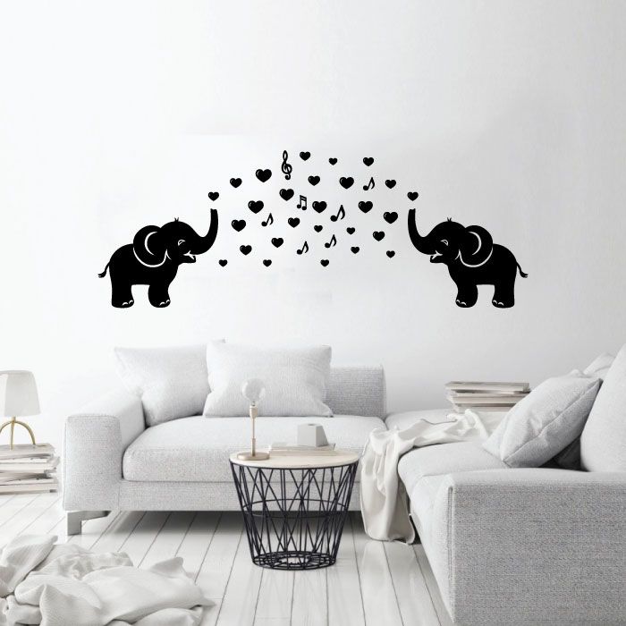 Inspirational Quote Vinyl Wall Sticker Decal - Full Of Love Elephants
