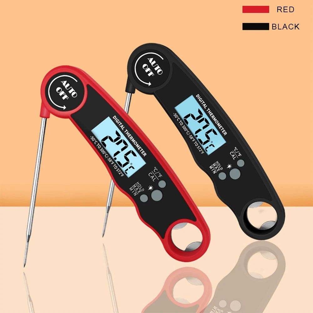 Portable Collapsible Digital Food Thermometer for Meat, Water, Milk, Cooking, BBQ, and Oven