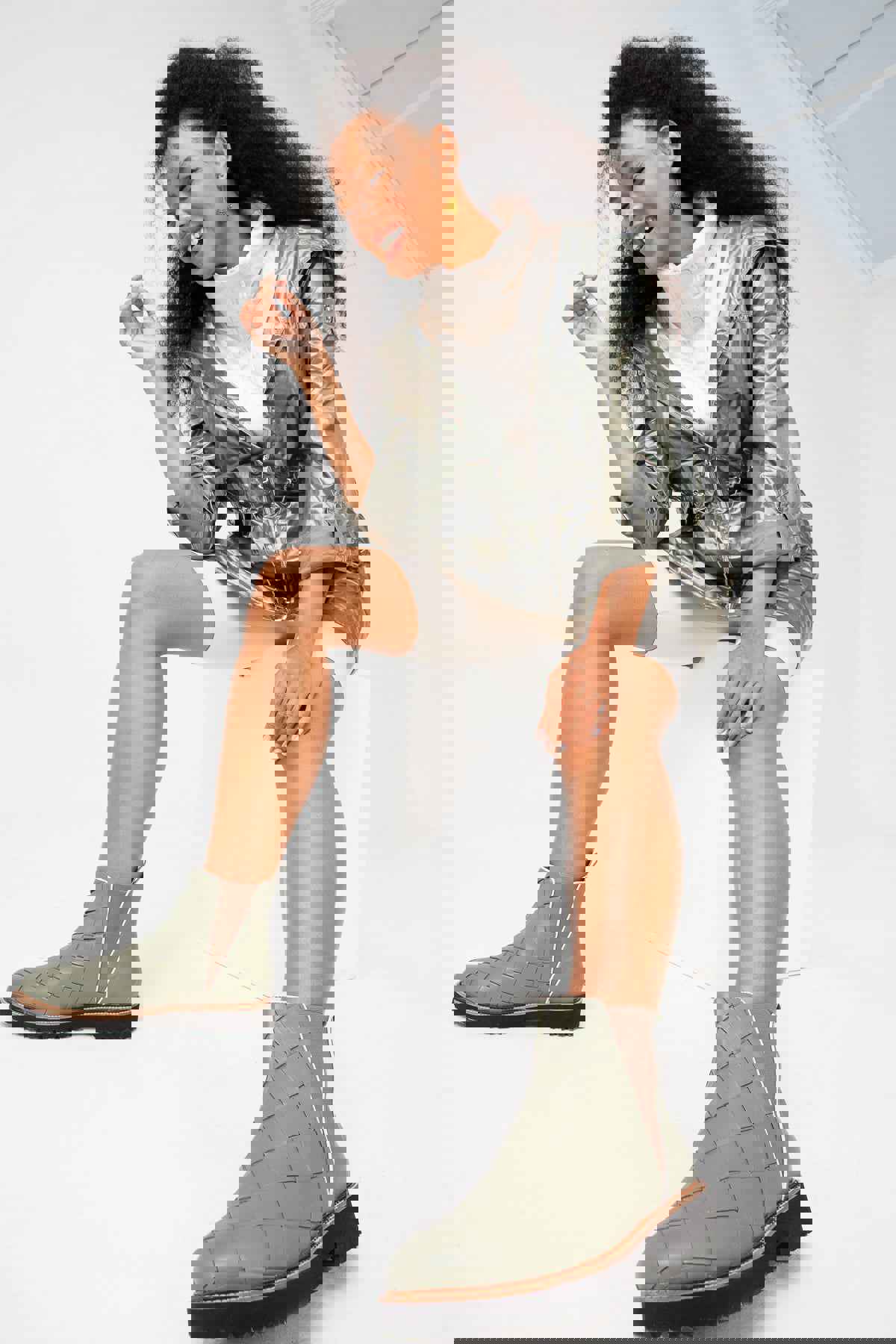 Luisina Green Handwoven Leather Ankle Boots - Premium Quality & Handcrafted