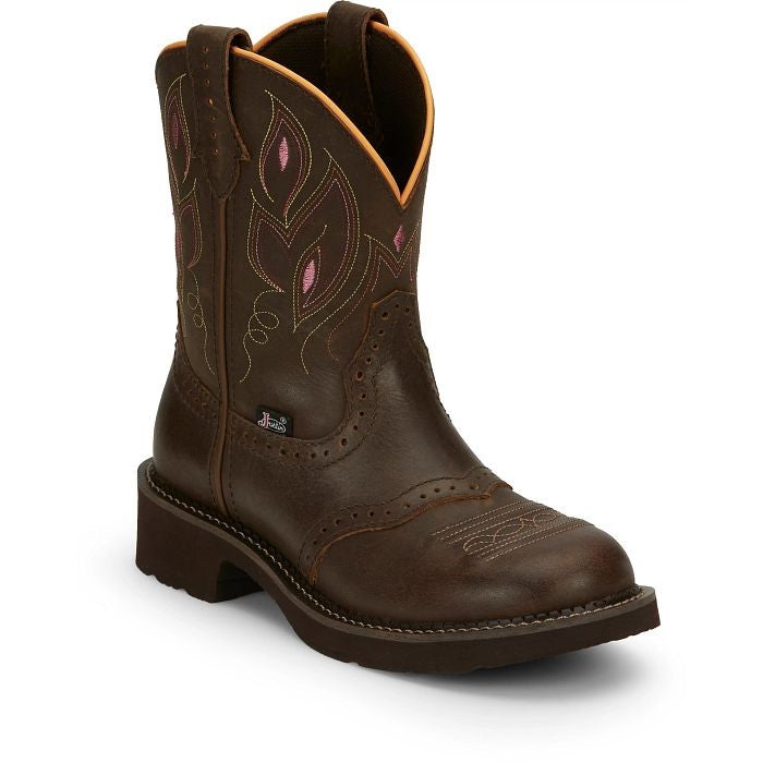 Justin Womens Gemma Round Toe Western Boot
