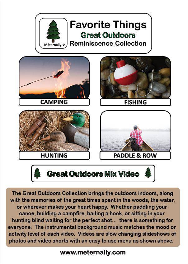 Great Outdoors Reminiscence Therapy Kit with DVD & Photo/Activity Cards in Zipper Case