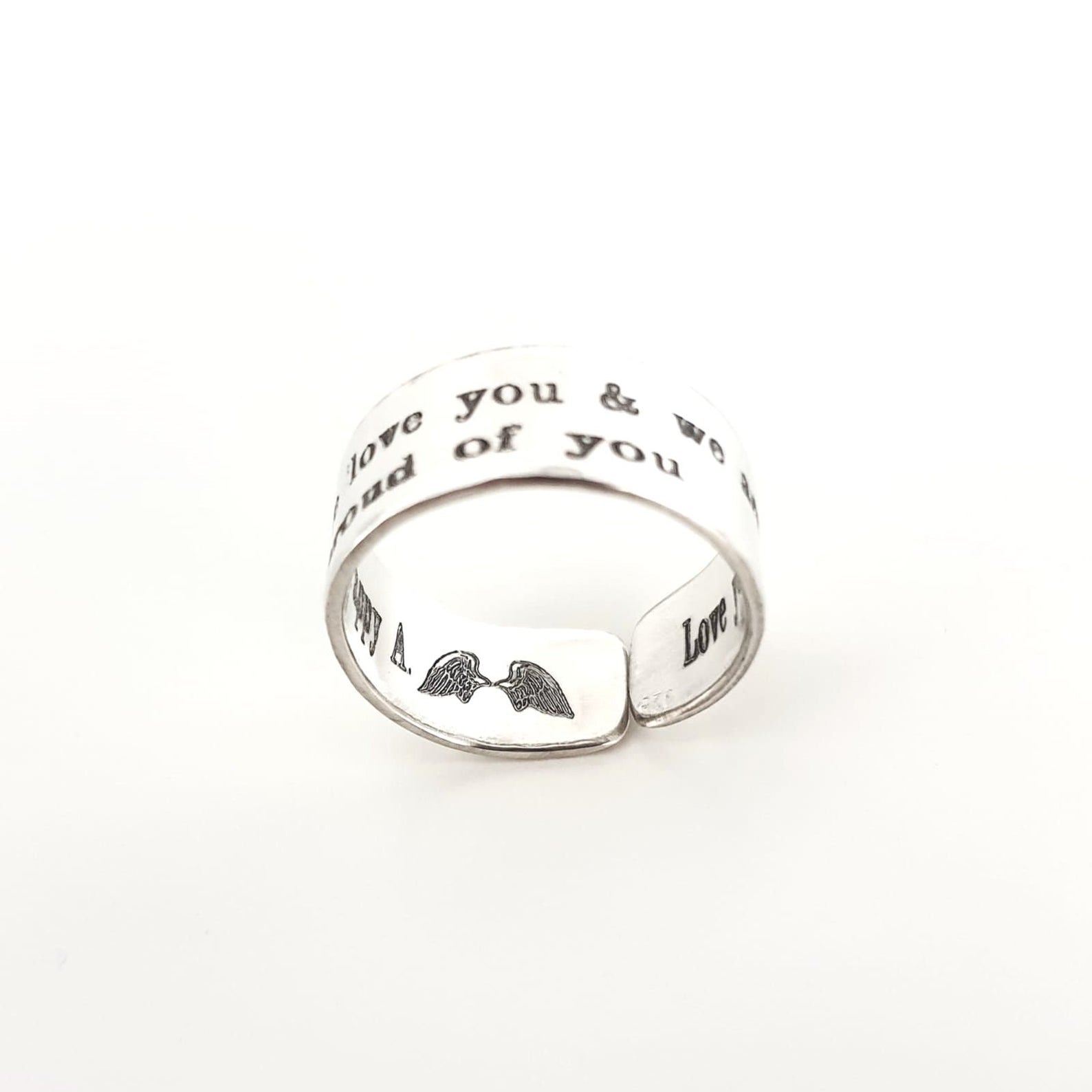 Personalized Sterling Silver Graduation Ring - Engravable University or College Gift