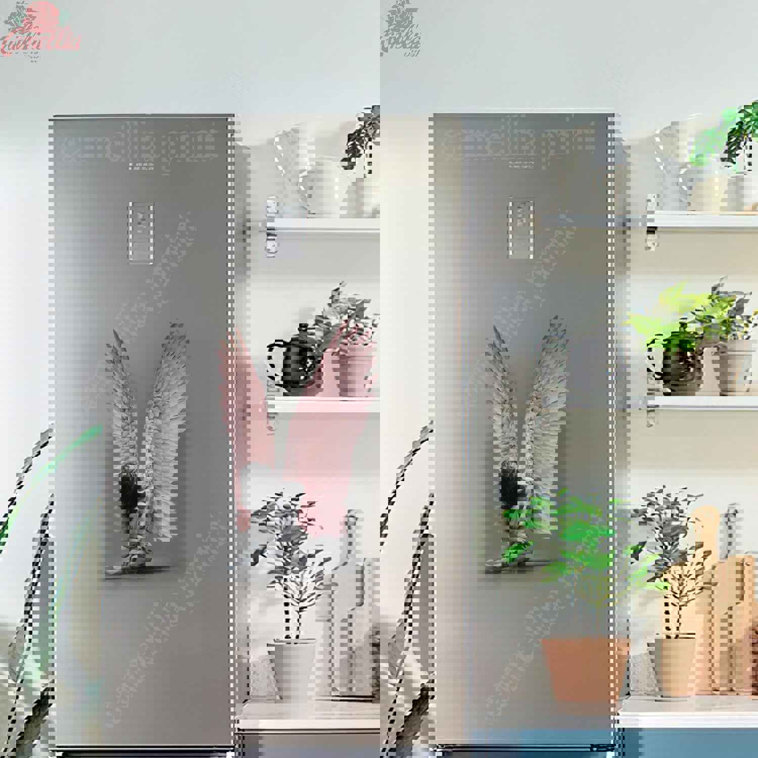 Angel America Decal For Wall - Cute A Name Tag Stickers, Valentines Day Gifts For Her