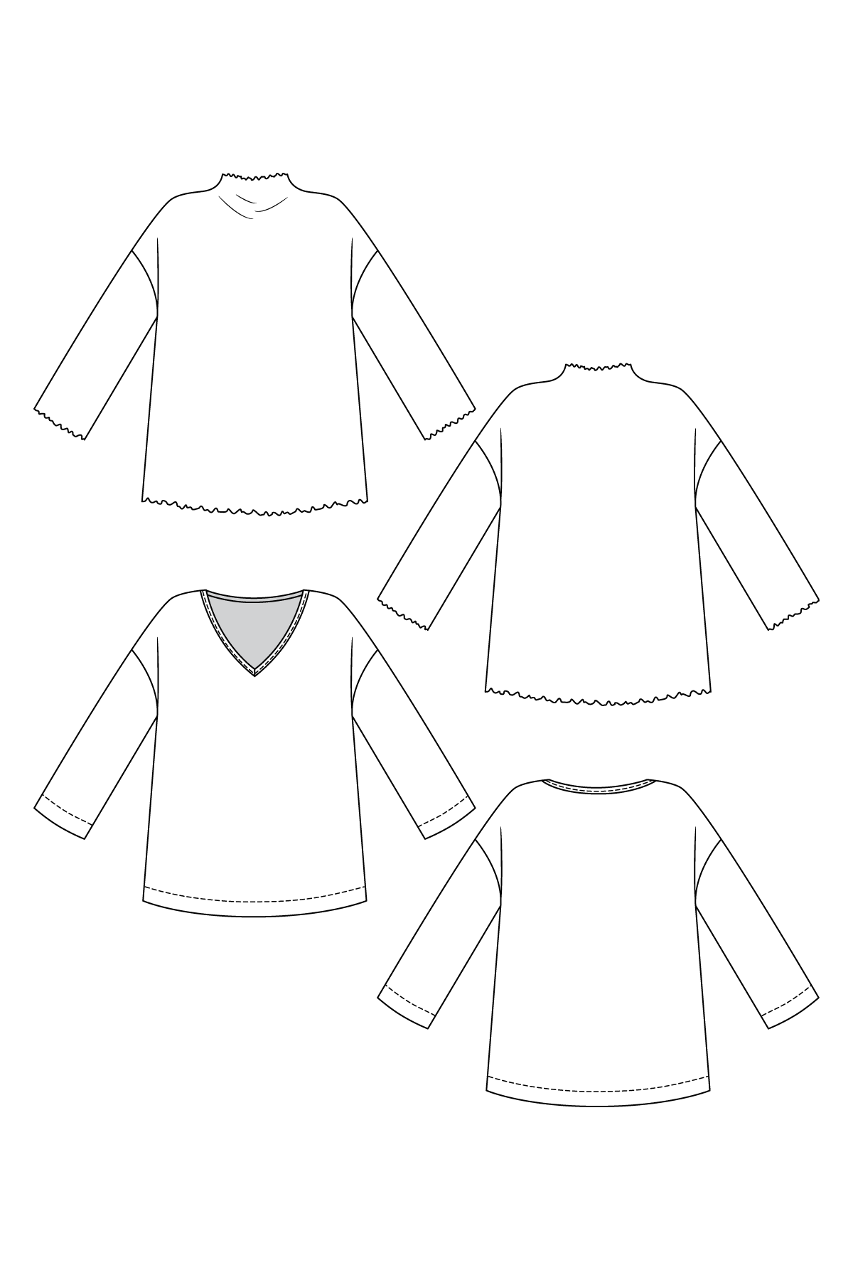 Named Clothing Olo Set - Digital PDF Pattern for Elegant Tee and Wide Leg Pants