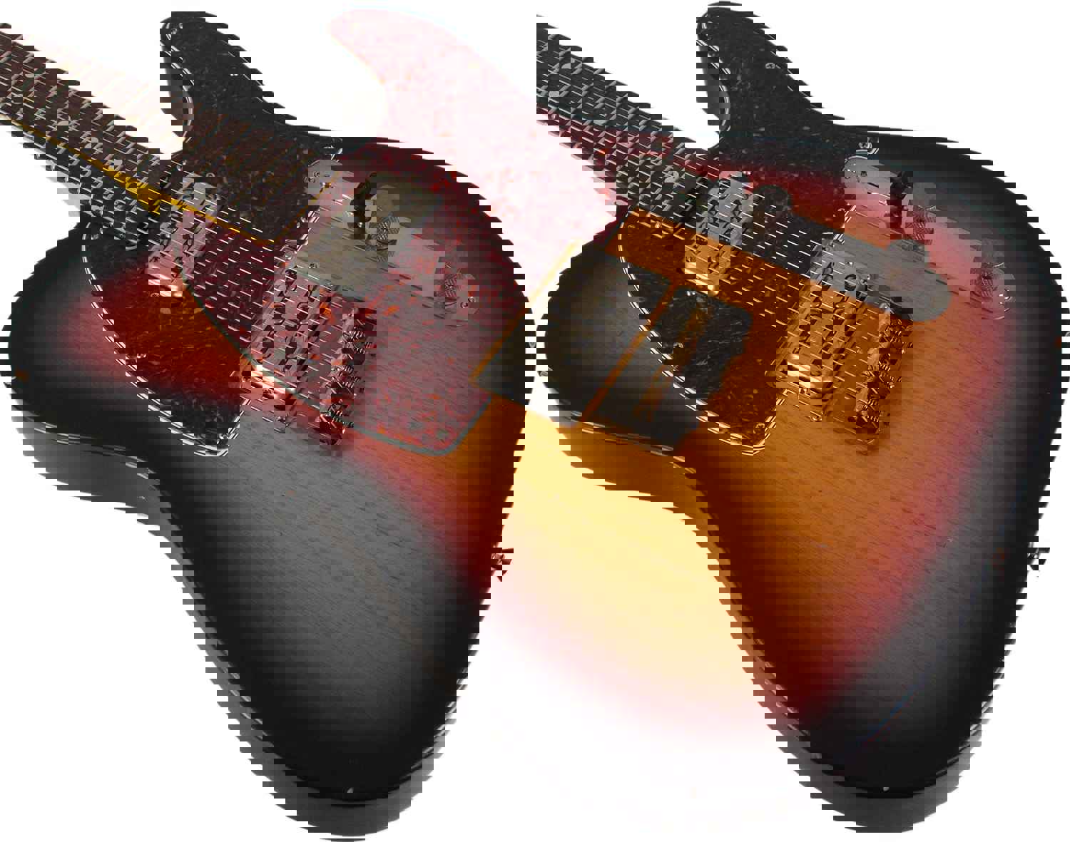 Nash T-2HB Guitar with Lollartrons in 3-Tone Sunburst - Light Aging