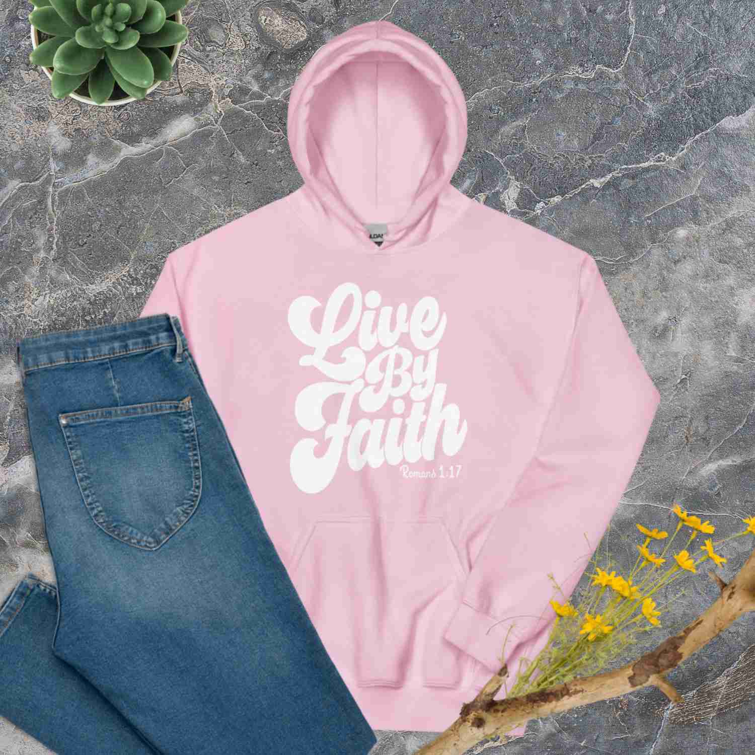 F&H Christian Live By Faith Women's Hoodie - Soft, Stylish & Cozy