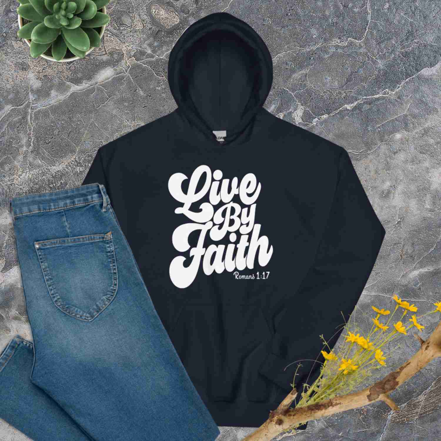 F&H Christian Live By Faith Women's Hoodie - Soft, Stylish & Cozy