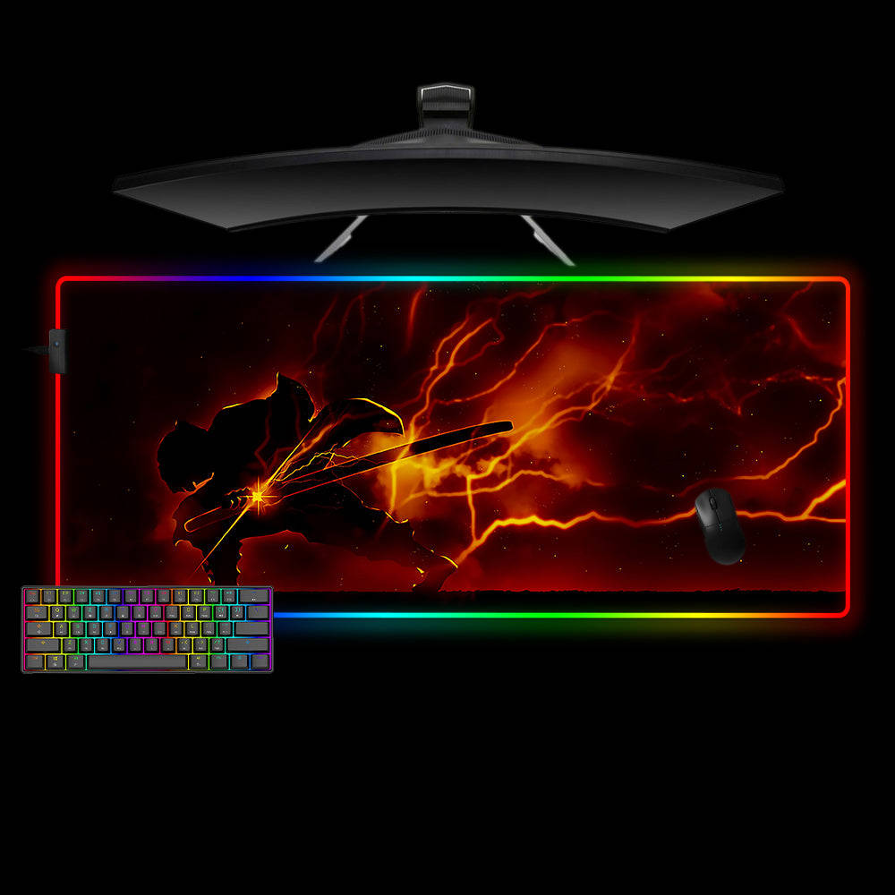 Demon Slayer Zenitsu RGB Gaming Mouse Pad with LED Strip
