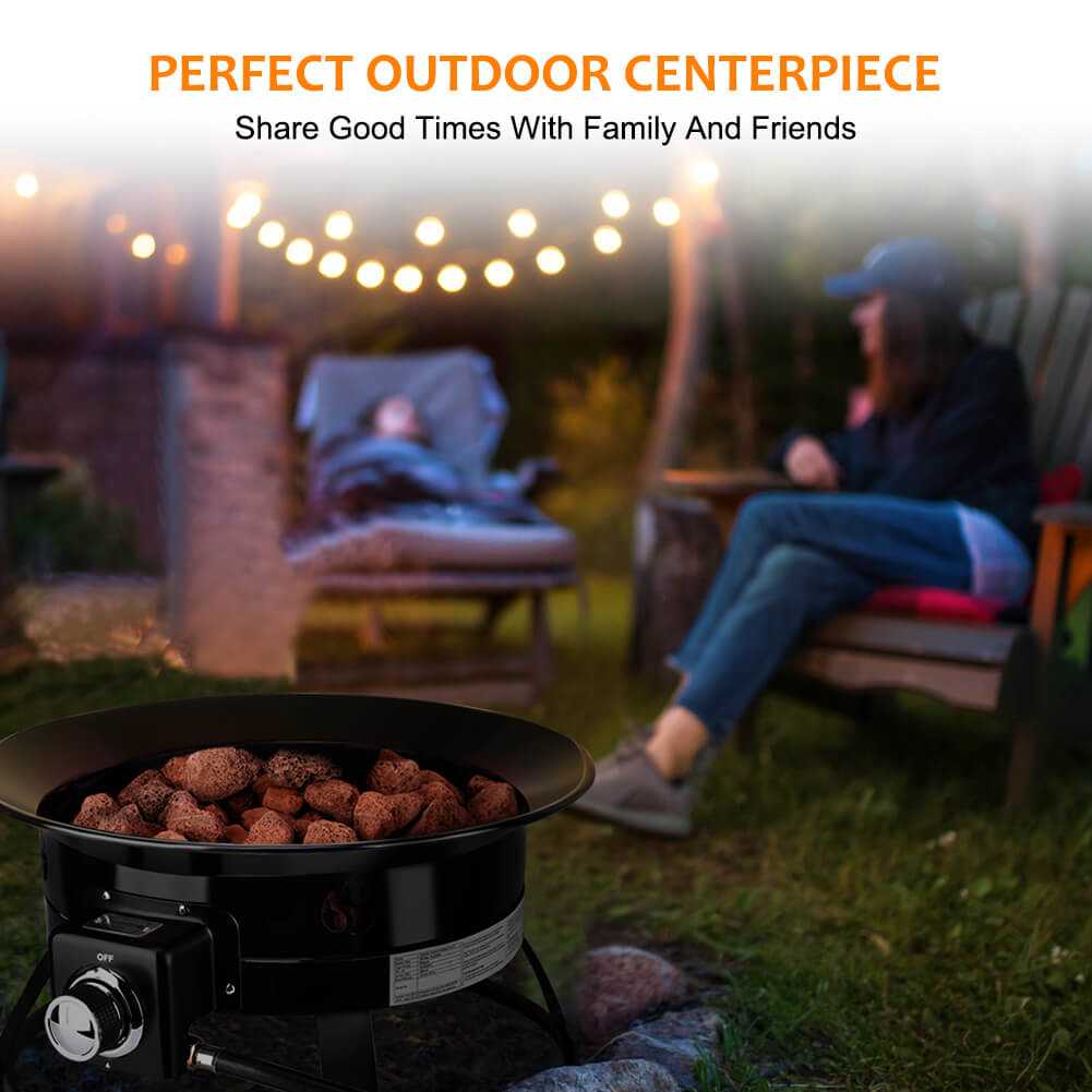 Camplux Propane Fire Pit Camping Fire Bowl for Outdoor Gatherings