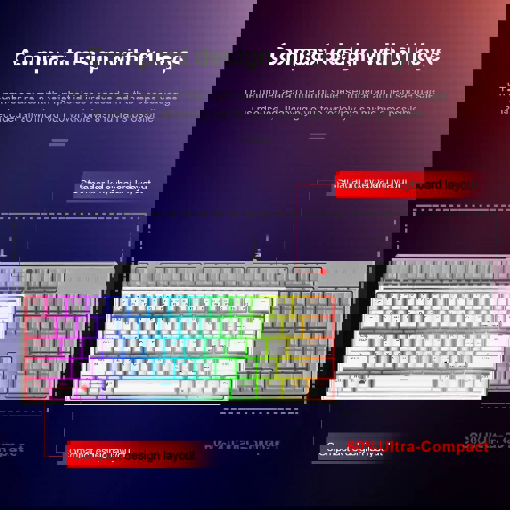 Mini Mechanical Gaming Wired Keyboard by Redragon