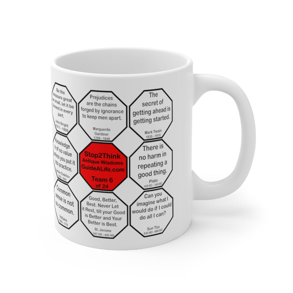 MugWisdom Team 6 of 24 - Antique Wisdoms Ceramic 11oz Cup