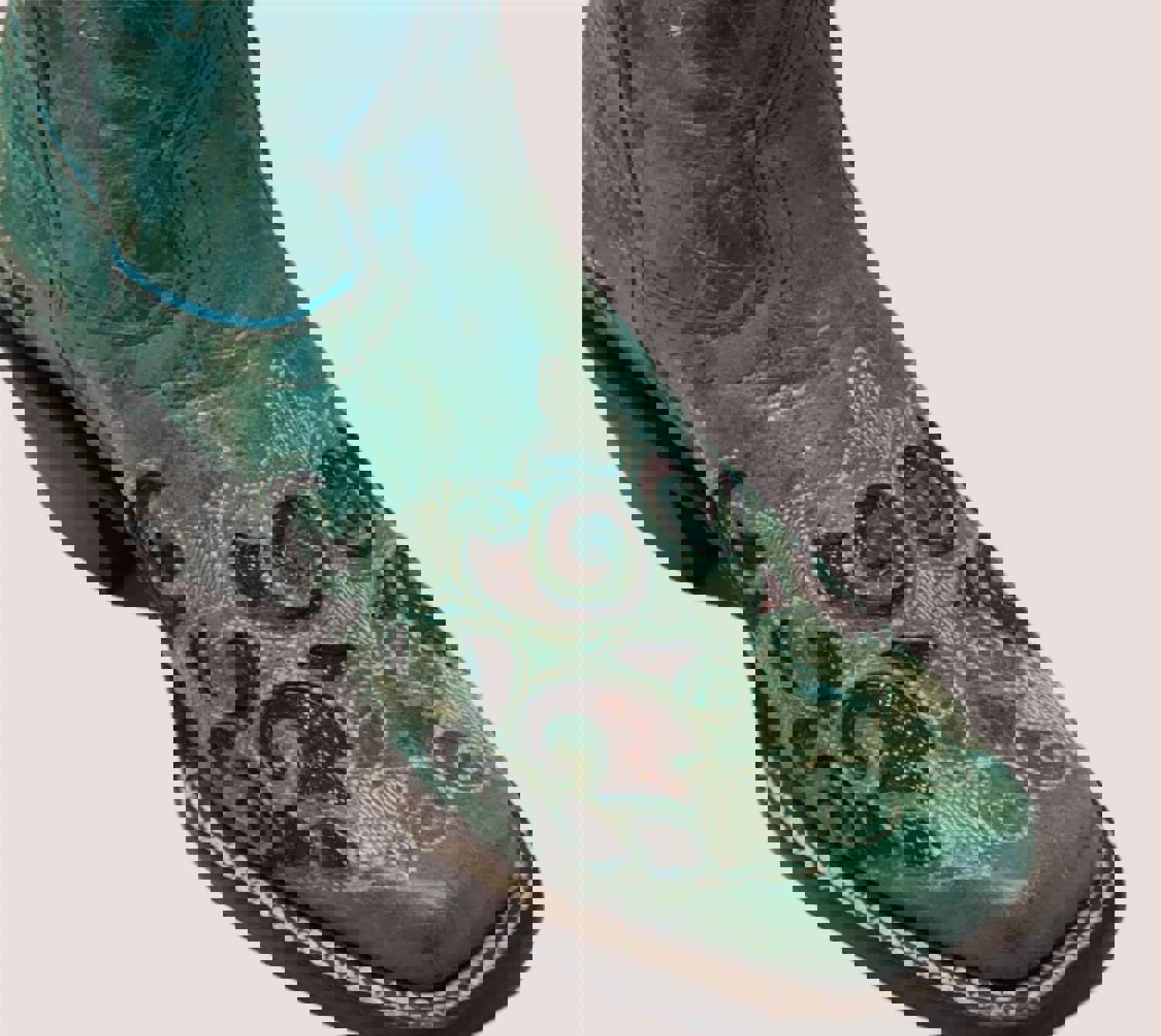Woman’s Turquoise Western Boots - Square Toe