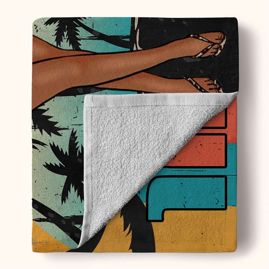 Funny Mermaid Towel - Personalized Beach Towel for June Queen, Unique Birthday Gift Idea