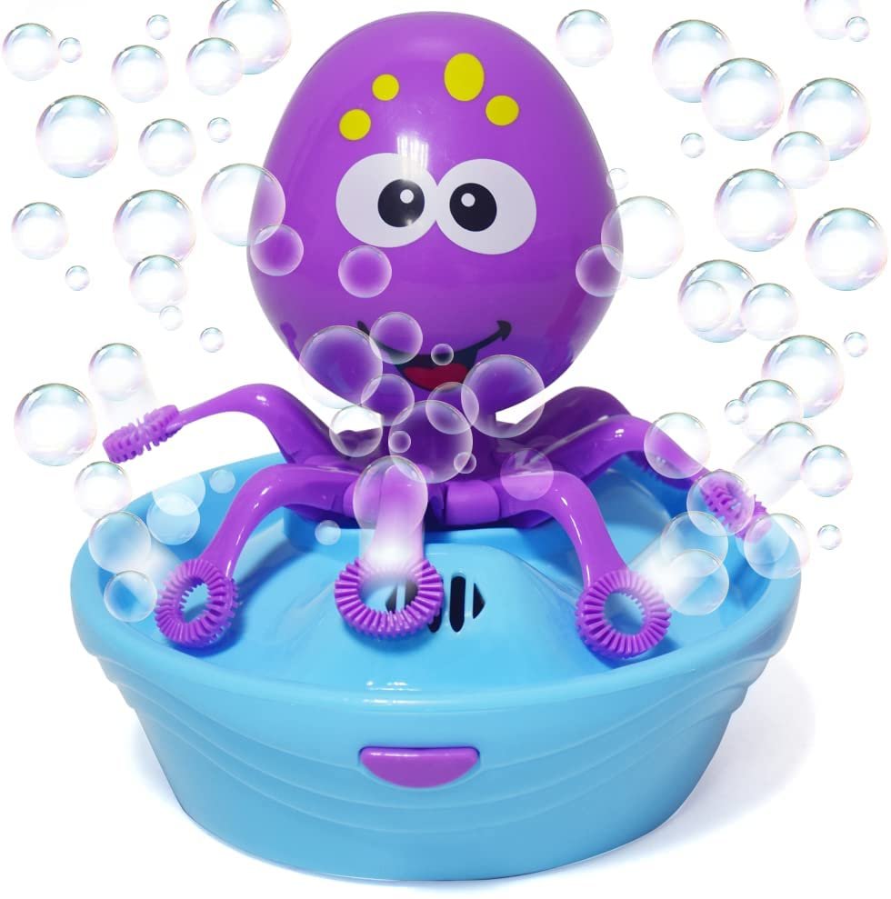 Octopus Bubble Machine for Kids with Bubble Solution, Fun Outdoor Party Toy for Boys and Girls