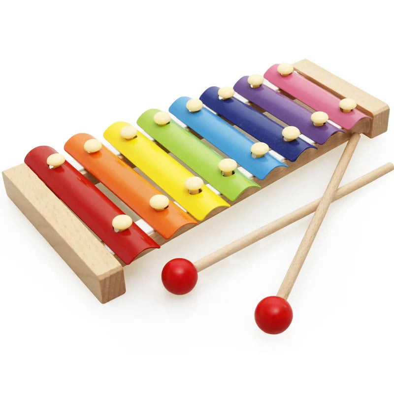Montessori Wooden Baby Educational Toy - Colorful Wooden Blocks for Early Childhood Learning
