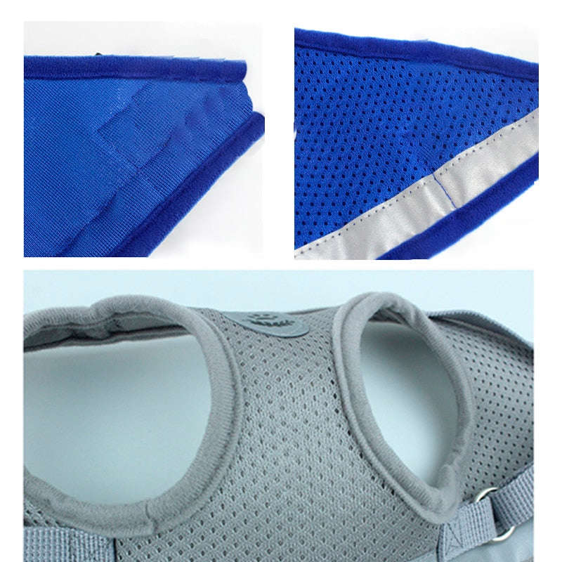 Adjustable Pet Dog Cat Harness with Leash - Soft Breathable Plaid Vest for Small, Medium, Large Dogs