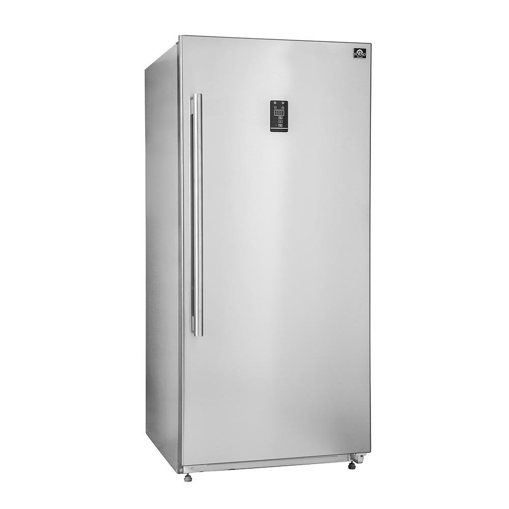 FORNO Combo Rizzuto 60'' Right and Left Swing Refrigerator/Freezer Stainless Steel 13.8 cu.ft with Grille Trim Kit