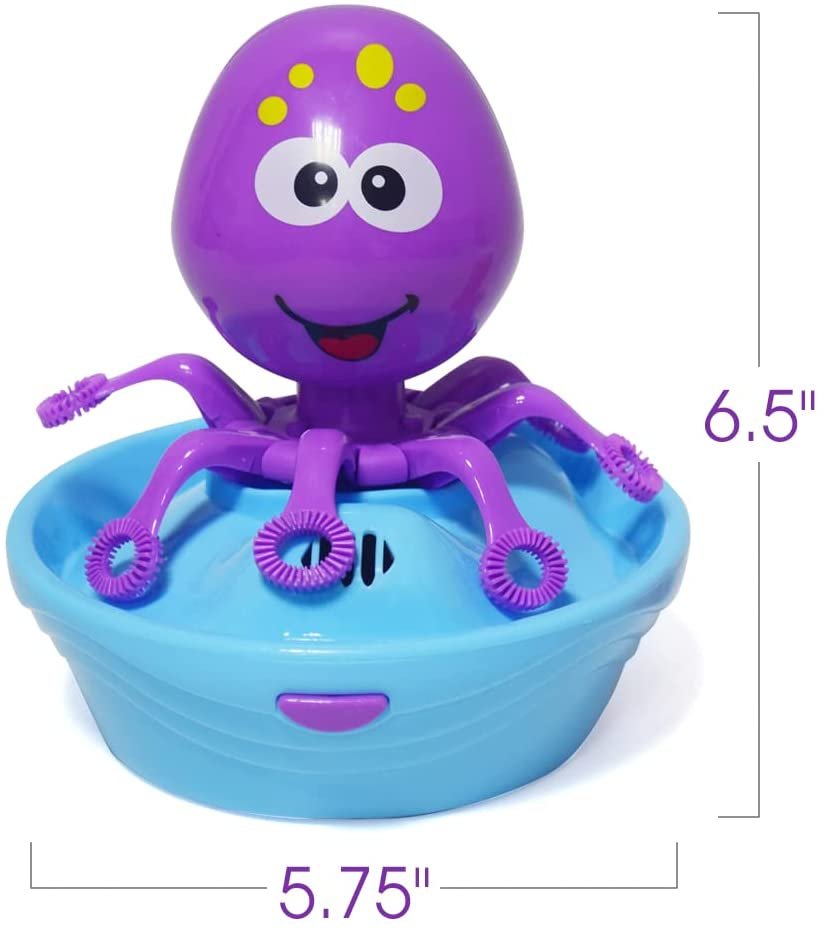 Octopus Bubble Machine for Kids with Bubble Solution, Fun Outdoor Party Toy for Boys and Girls