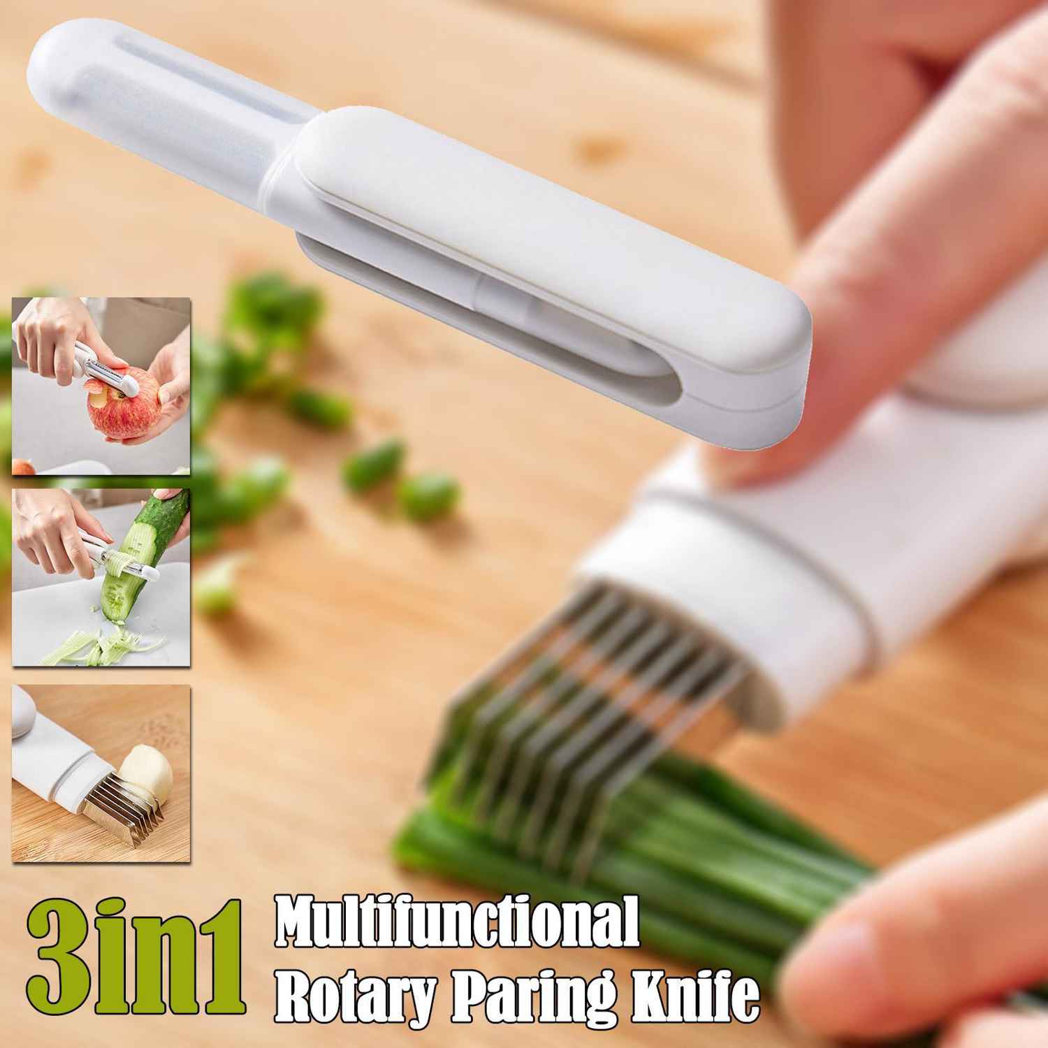 360 Rotating Stainless Steel Peeler - 3 in 1 Multifunctional Kitchen Tool
