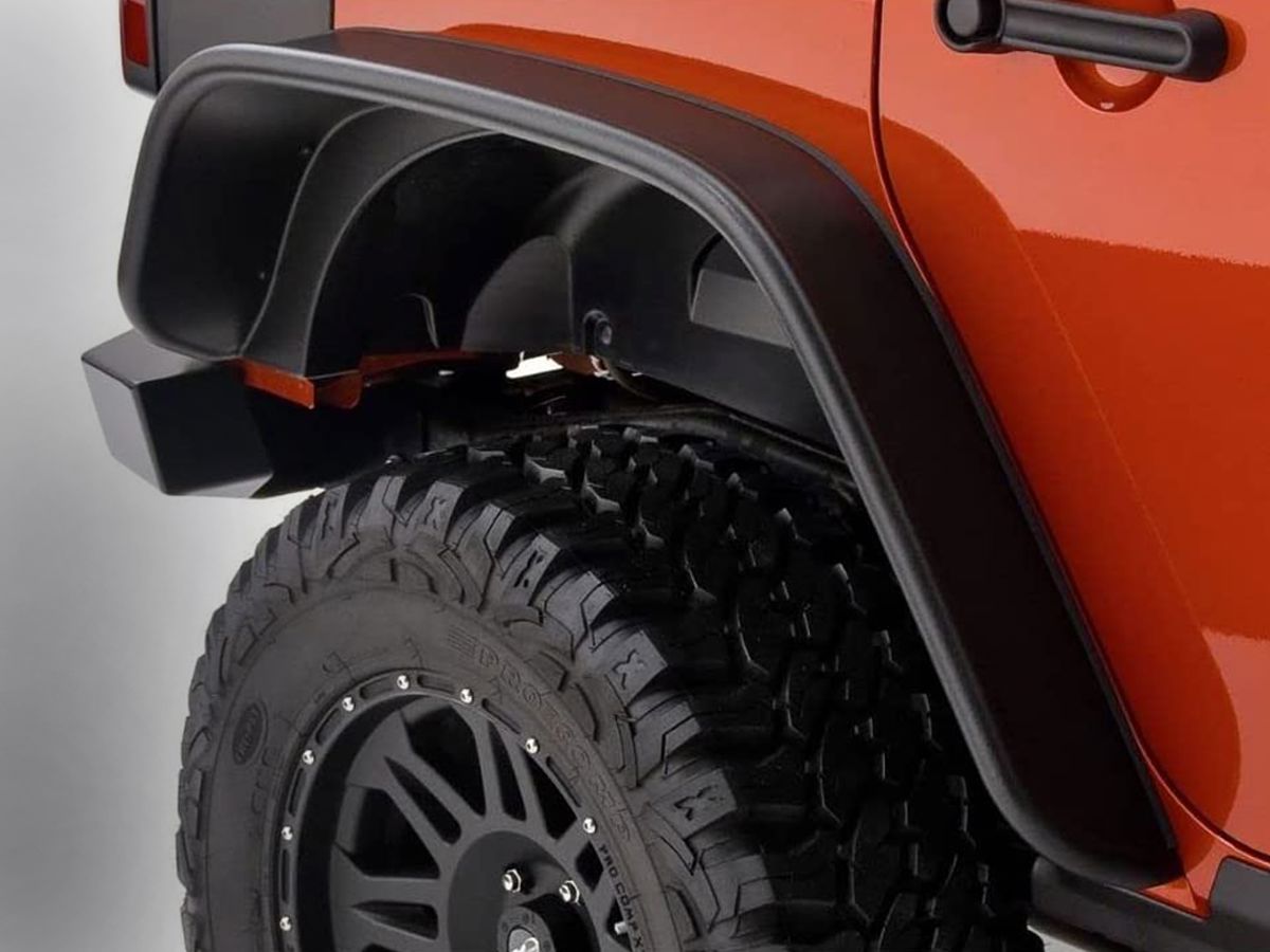 BUSHWACKER Flat Fenders - ABS Textured for 07-18 Jeep Wrangler JK & JK Unlimited
