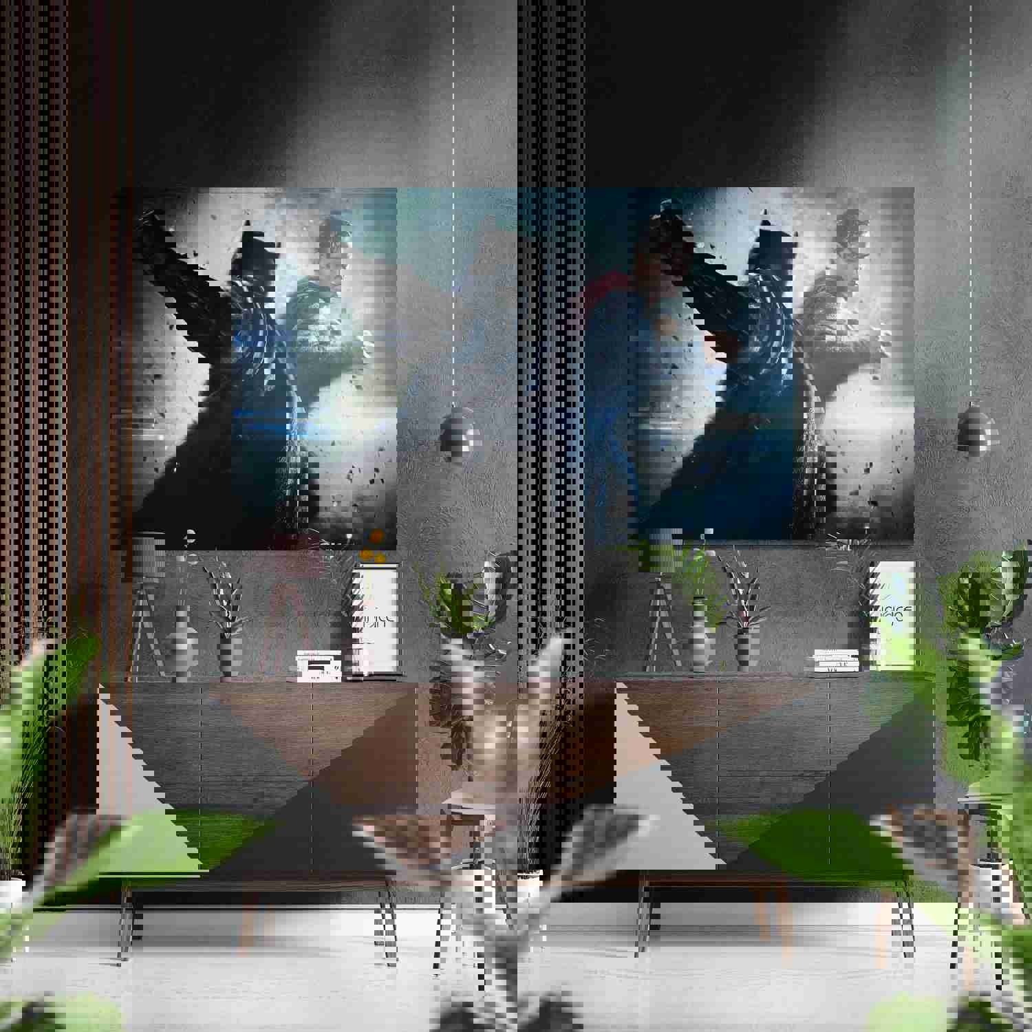 Batman vs Superman Brushed Aluminium Dibond Wall Art