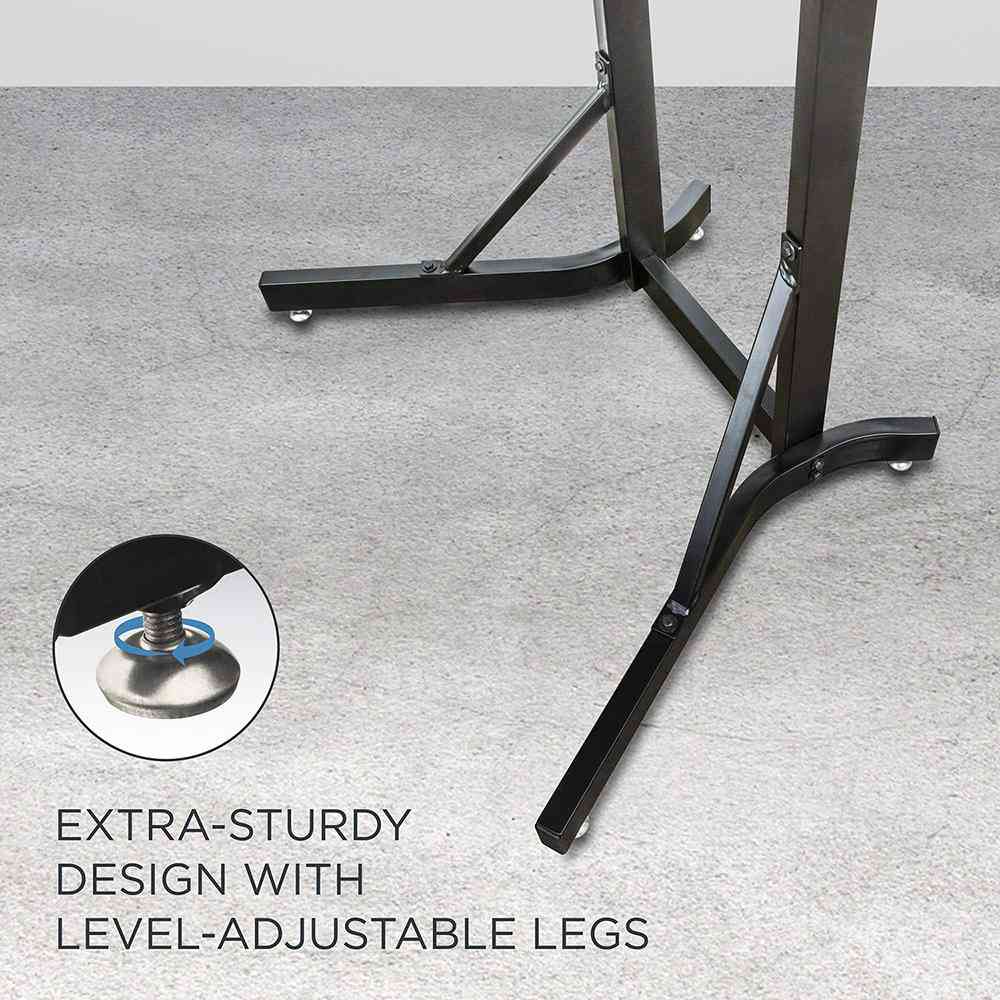 Freestanding Garage Bike Rack with Adjustable Hooks for 2 Bicycles