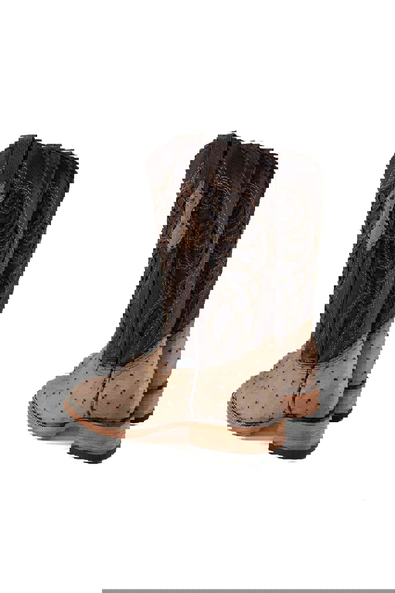 Imit Avestruz Ranch Square Toe Cowboy Boot