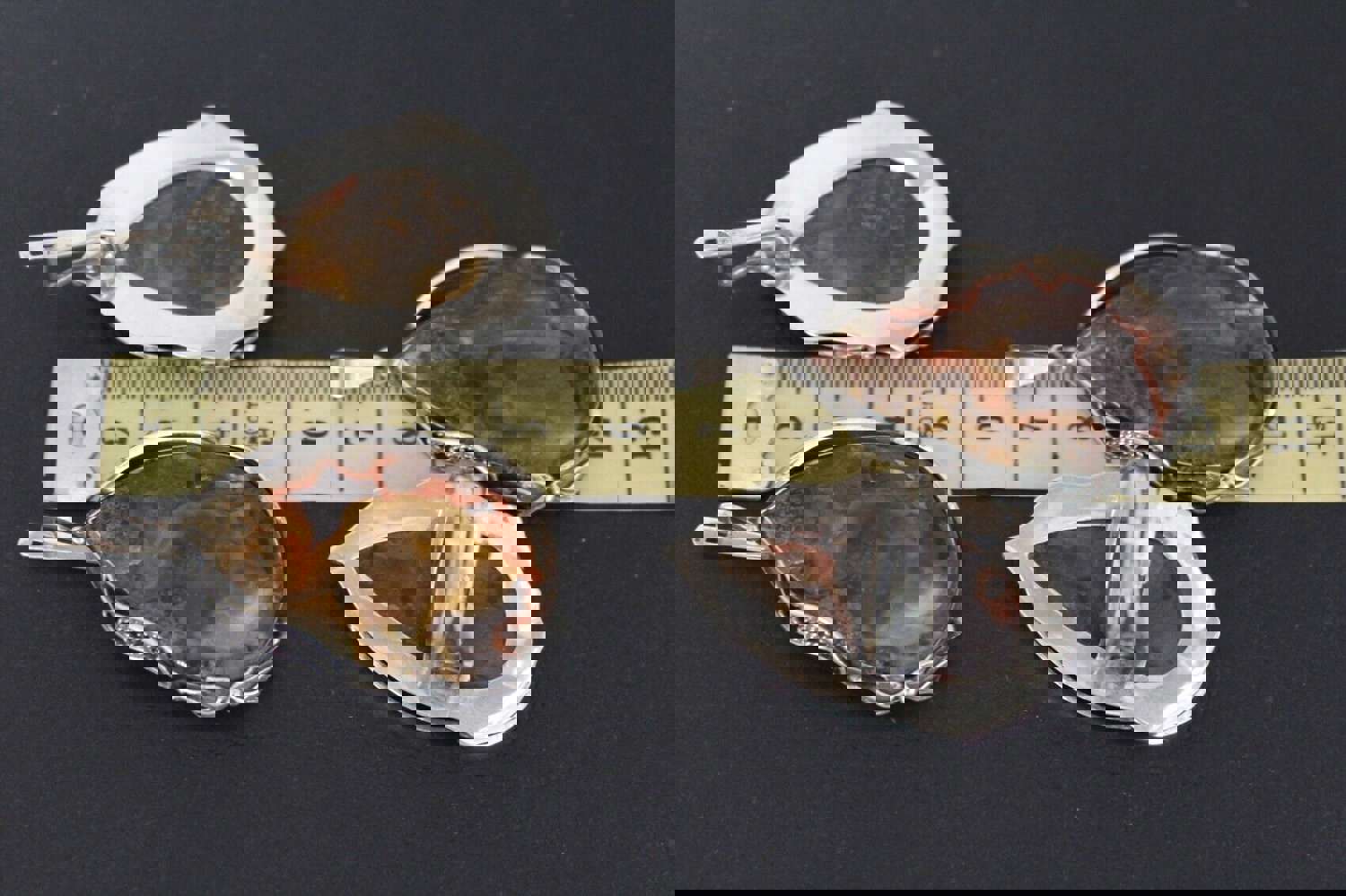 Sterling Silver 925 Women's Jewelry Set with Crazy Lace Agate (Ring, Earrings, Pendant)