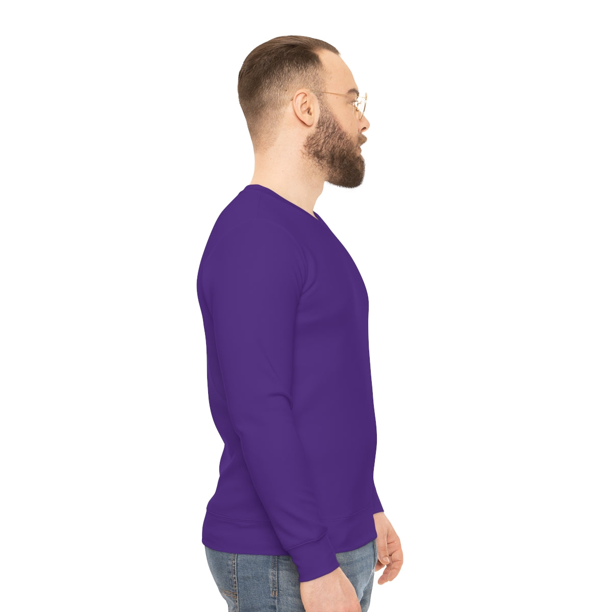 Dark Purple Lightweight Men's Sweatshirt - Soft & Breathable