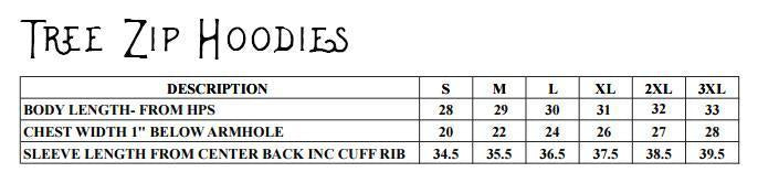 NW Tree Zip Hoodie - Ultra Soft Evergreen Tree Design