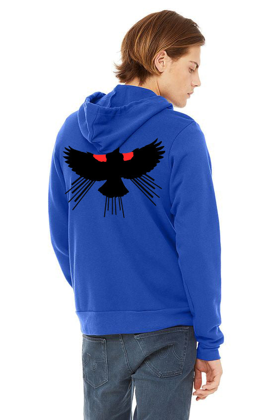 Red Winged Blackbird Limited Edition Soft Zip-Up Hoodie - Unisex True Royal