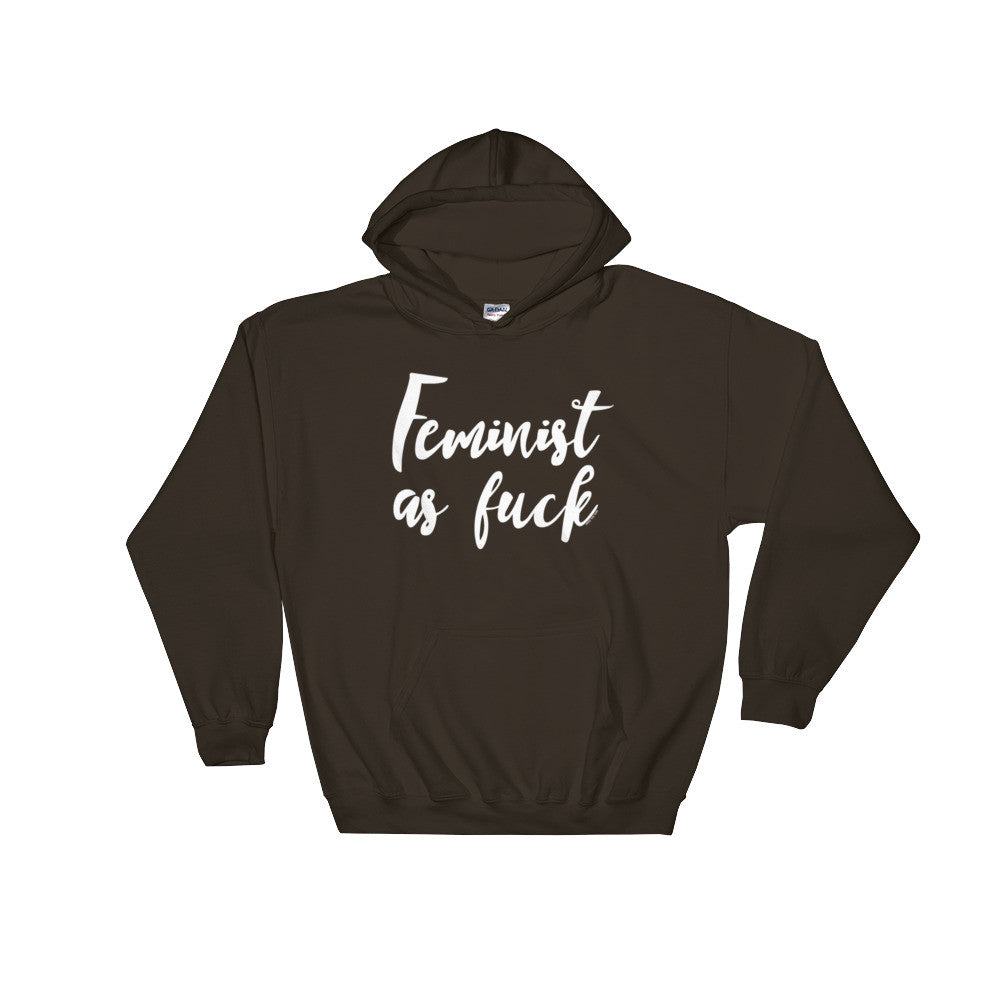 Feminist As Fuck Unisex Hooded Sweatshirt - Bold & Stylish