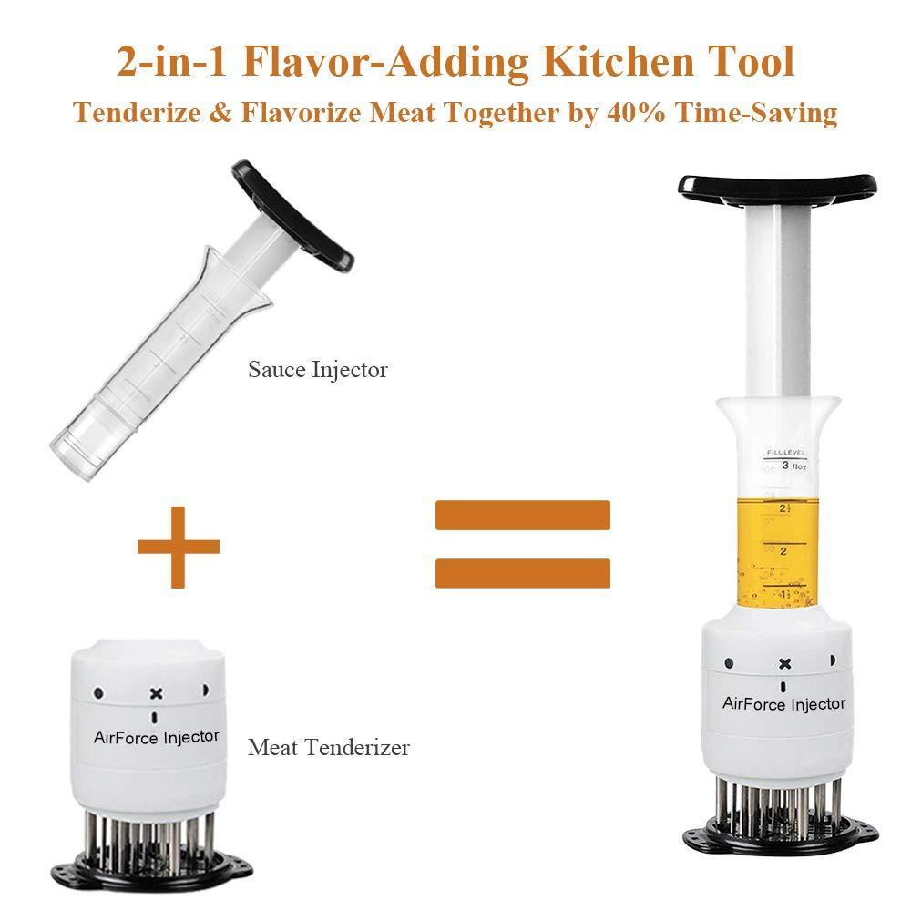 TGE-V Meat Tenderizer Sauce Injector with 30 Stainless Steel Needles for BBQ Grill Smoker