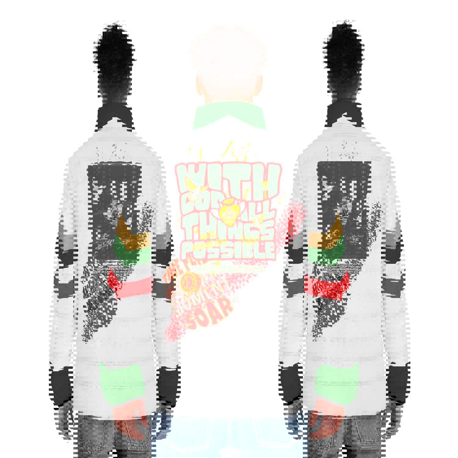 Graffiti Byrd - Byrd Of The 7Seas Gods Apparel - Gods/Mens Puffer Jacket