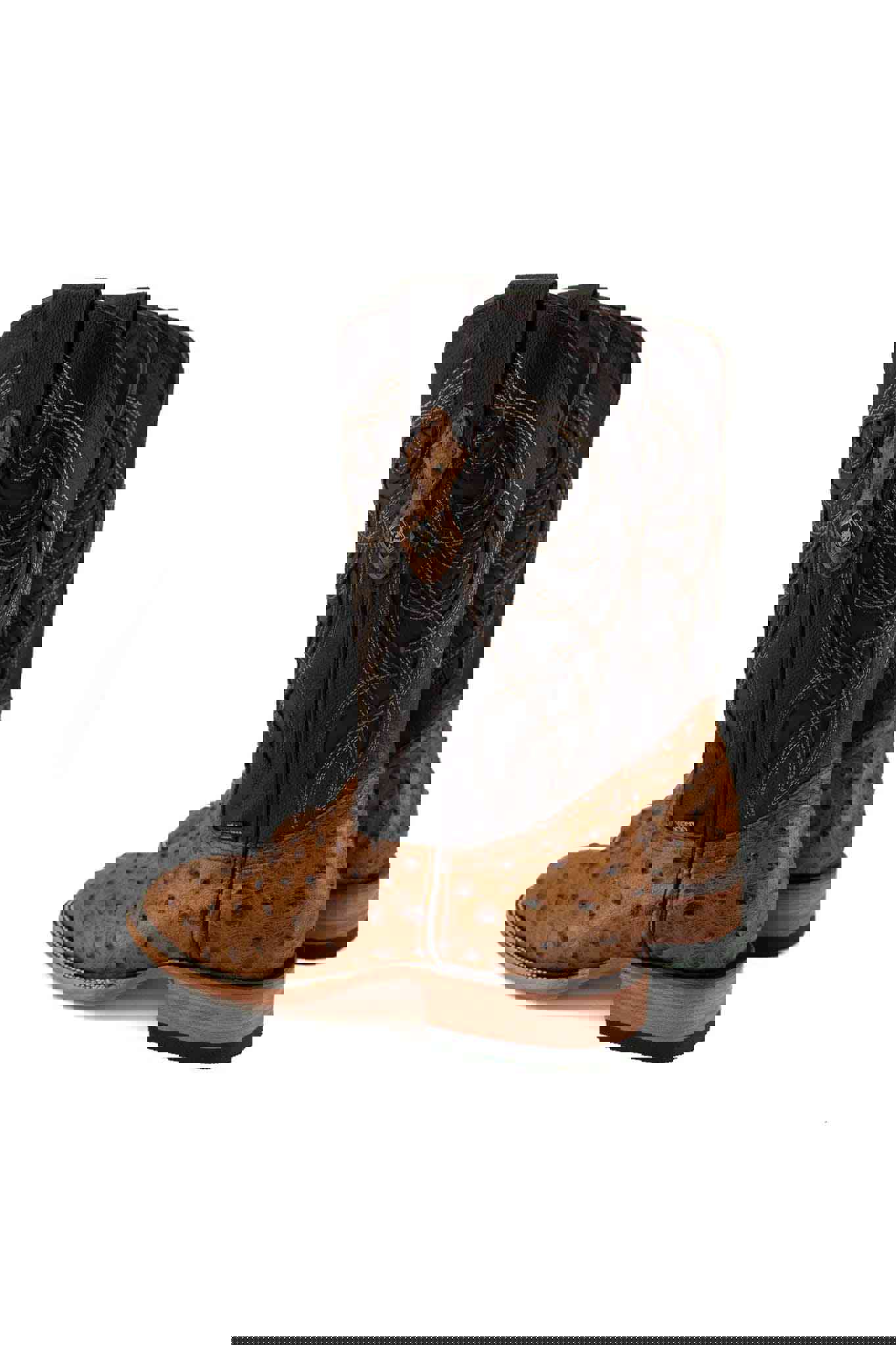 Imit Avestruz Ranch Square Toe Cowboy Boot