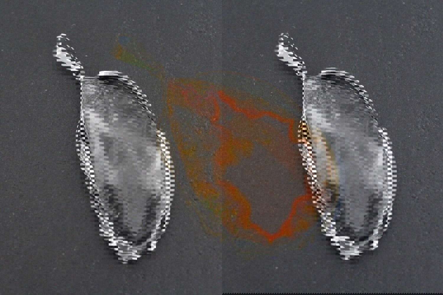 Sterling Silver 925 Women's Jewelry Set with Crazy Lace Agate (Ring, Earrings, Pendant)