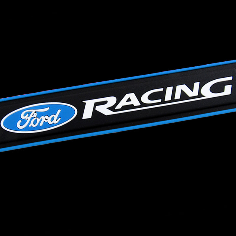For Ford Racing Blue 3D Door Sill Scuff Panel Cover Decal Protector - Anti Scratch (4PCS)