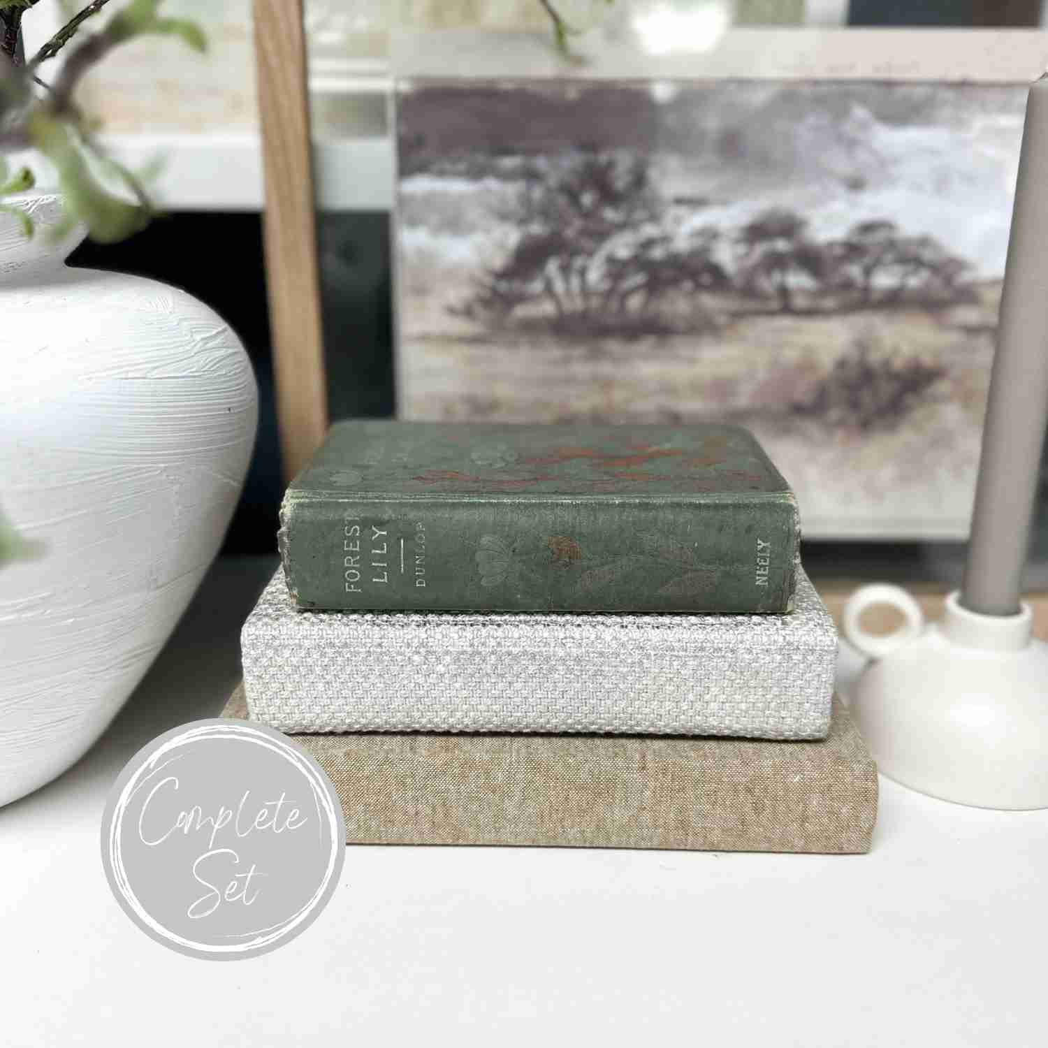 Green Decorative Books for Home and Shelf Decor