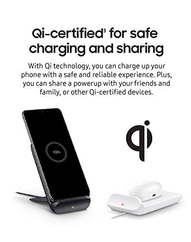 SAMSUNG Electronics Wireless Charger Convertible Qi Certified (Pad/Stand) - Black (US Version)