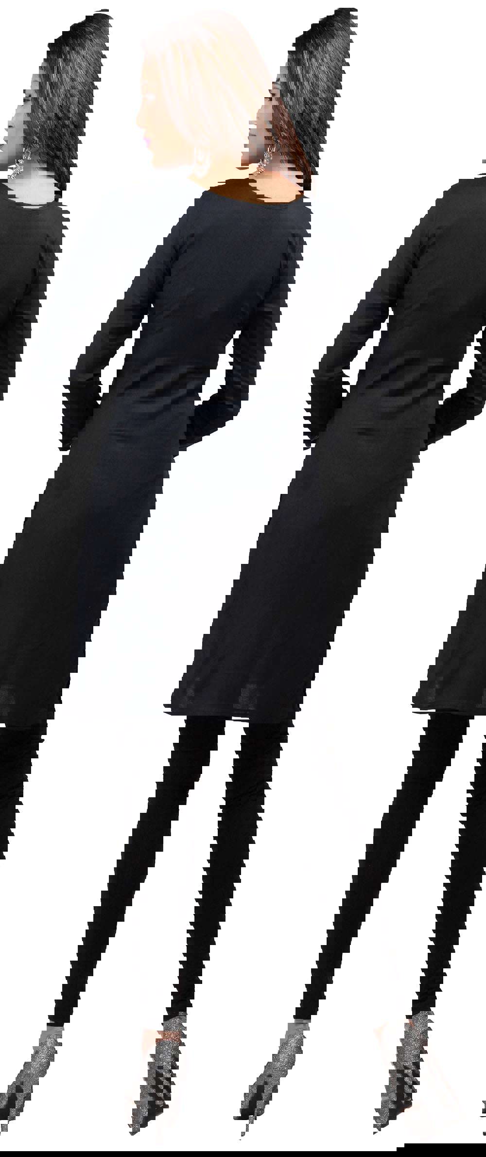 Maple Clothing Kurti Womens Blouse Embroidered Indian Clothing (Black/Blue)