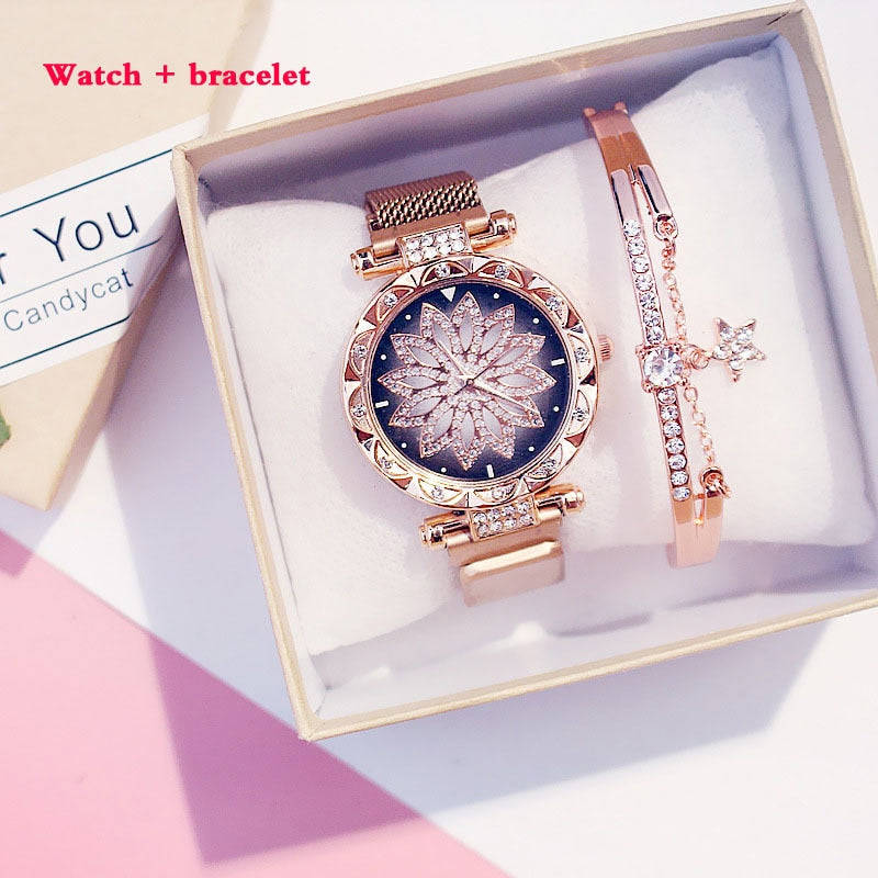 Flower Of Life Luxury Watch for Women - Stainless Steel Quartz Fashion Watch