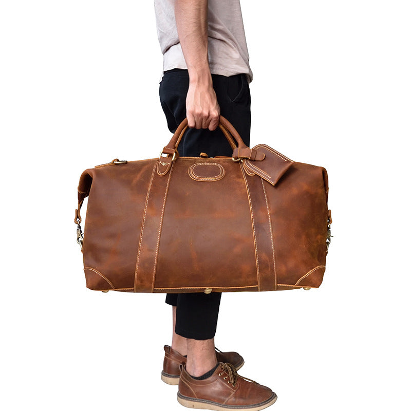 Vintage Genuine Leather Men's Duffle Bag - Weekender & Travel Bag